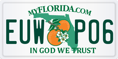 FL license plate EUWP06