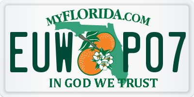 FL license plate EUWP07