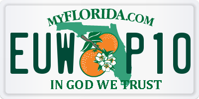 FL license plate EUWP10