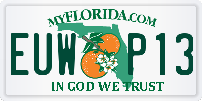 FL license plate EUWP13