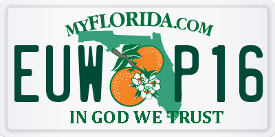 FL license plate EUWP16