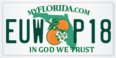 FL license plate EUWP18