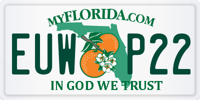FL license plate EUWP22