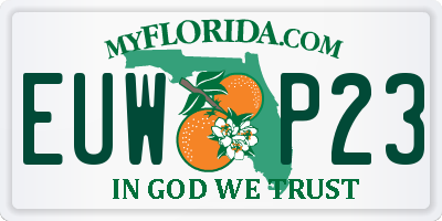 FL license plate EUWP23