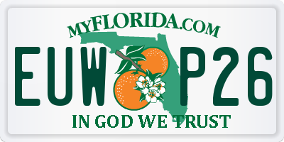 FL license plate EUWP26