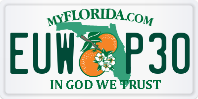 FL license plate EUWP30