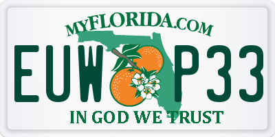 FL license plate EUWP33