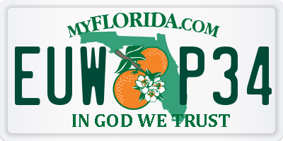 FL license plate EUWP34