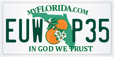 FL license plate EUWP35
