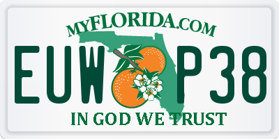FL license plate EUWP38