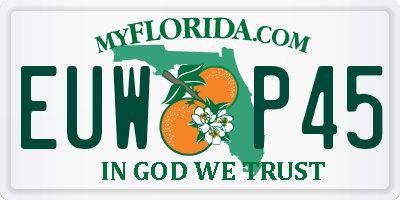 FL license plate EUWP45