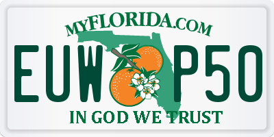 FL license plate EUWP50