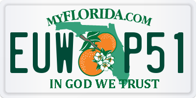 FL license plate EUWP51