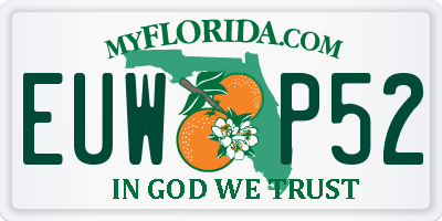 FL license plate EUWP52