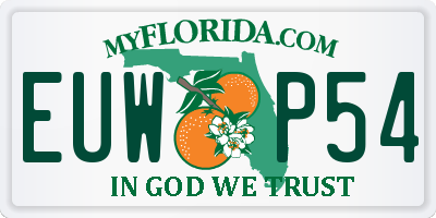 FL license plate EUWP54