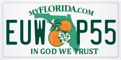FL license plate EUWP55