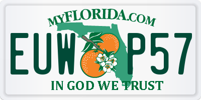 FL license plate EUWP57