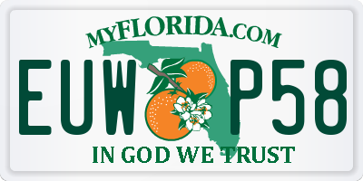 FL license plate EUWP58