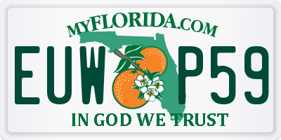 FL license plate EUWP59