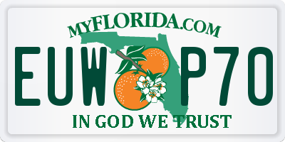 FL license plate EUWP70