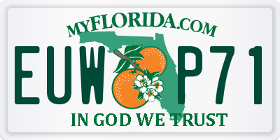 FL license plate EUWP71