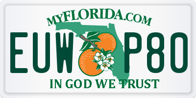 FL license plate EUWP80