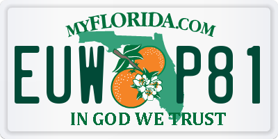 FL license plate EUWP81