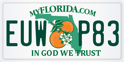 FL license plate EUWP83