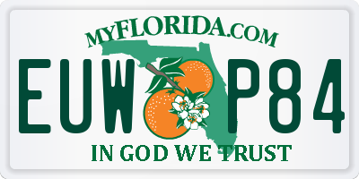 FL license plate EUWP84