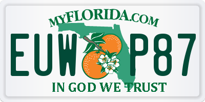 FL license plate EUWP87