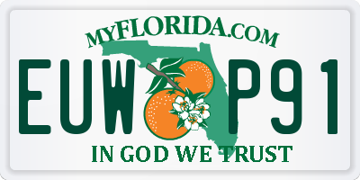 FL license plate EUWP91