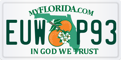 FL license plate EUWP93