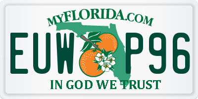 FL license plate EUWP96