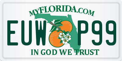 FL license plate EUWP99