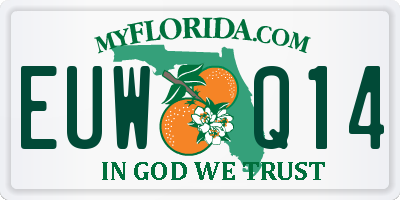 FL license plate EUWQ14
