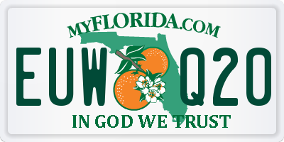 FL license plate EUWQ20