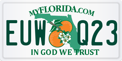 FL license plate EUWQ23