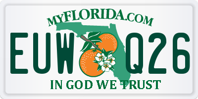 FL license plate EUWQ26