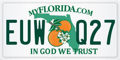 FL license plate EUWQ27