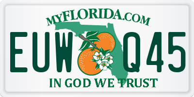 FL license plate EUWQ45