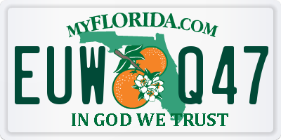 FL license plate EUWQ47