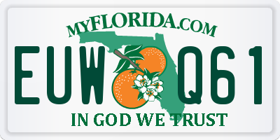 FL license plate EUWQ61