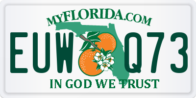 FL license plate EUWQ73