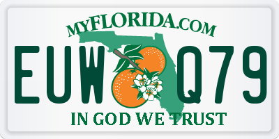 FL license plate EUWQ79