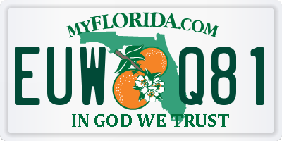 FL license plate EUWQ81