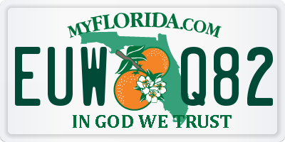 FL license plate EUWQ82