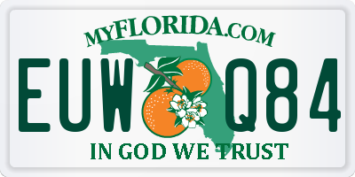 FL license plate EUWQ84