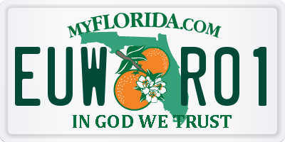 FL license plate EUWR01
