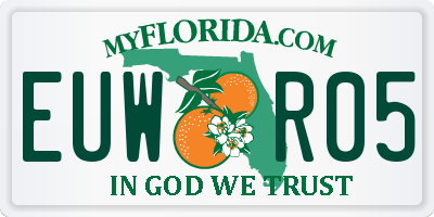 FL license plate EUWR05