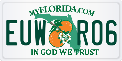 FL license plate EUWR06